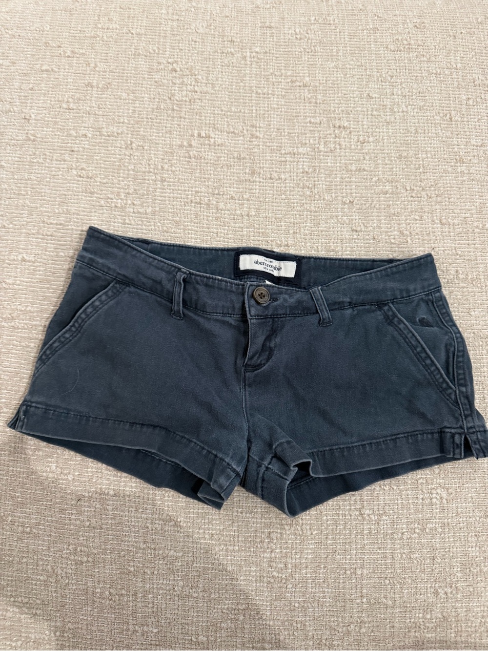 Abercrombie & Fitch Navy Blue Women's Cotton Blend Shorts